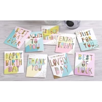 Набор мини открыток с тиснением 8,5х12,5 см (9 шт/уп) 