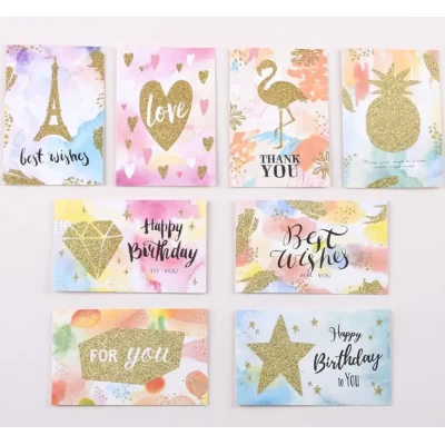 Набор открыток с глиттером 10х15 см (8 шт/уп) Набор открыток с глиттером 10х15 см (8 шт/уп)