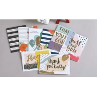 Набор мини открыток с тиснением 9х13 см (8 шт/уп)  