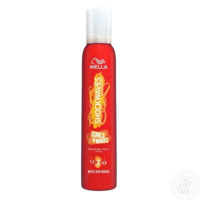 Мусс Wella Shockwaves curls & waves (3*) для волос кудри и локоны 200мл