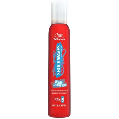 Мусс Wella Shockwaves ultra strong (5*) для волос "Суперсильная фиксация" 200мл
