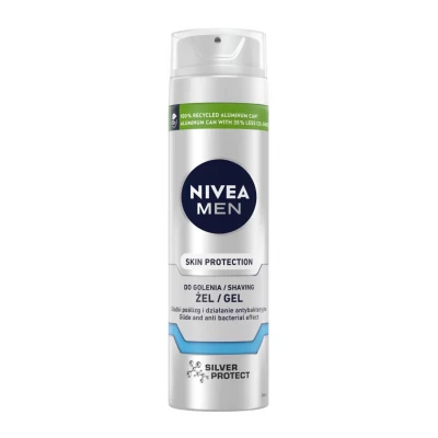 Гель для бритья Nivea Men Серебряная защита, 200 мл
