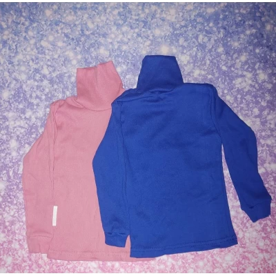 Детская водолазка однотонная большая (рубчик) 0348 Размеры 30-38