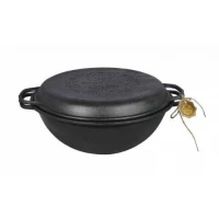 Казан чугунный Узбекский WOK Maysternya с крышкой-сковородой 12л	Ø40см