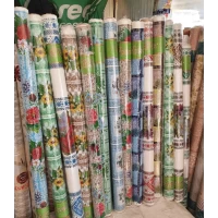 Клеенка ТОНКАЯ без основы на стол в рулоне в ассортименте 1.17м/50м ( 30мкр ) Украина