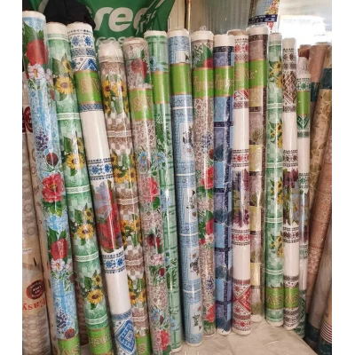 Клеенка ТОНКАЯ без основы на стол в рулоне в ассортименте 1.17м/50м ( 30мкр ) Украина