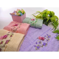 Полотенца для лица махровое с вышивкой