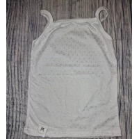 Майка-топ белая(кулир).Артикул: 0006,размеры 30-38