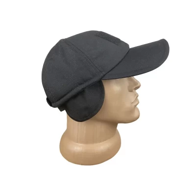 Бейсболка флис ушки Черная Бейсболка флис ушки Черная