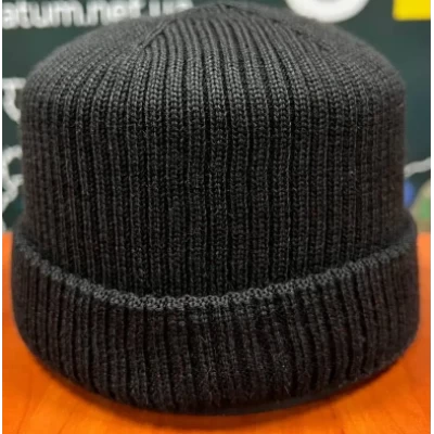 Шапка вязка полушерсть Черная Шапка вязка полушерсть Черная