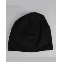 Шапка трикотаж с от. Черная 