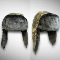 Шапка-ушанка Светлый пиксель 