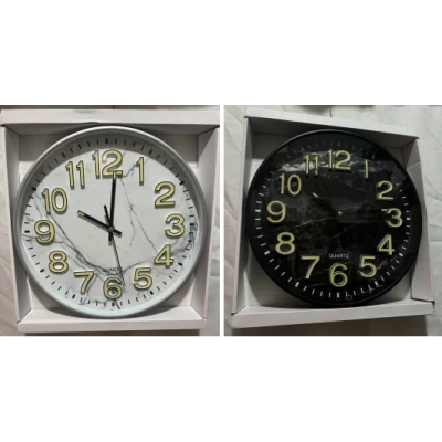 Часы настенные 30 см черные и белые