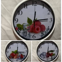 Часы настенные 25 см с рисунком фрукты