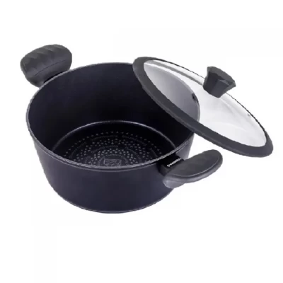 Кастрюля с алмазным антипригарным покрытием и крышкой EDENBERG EB-3488 6.7л