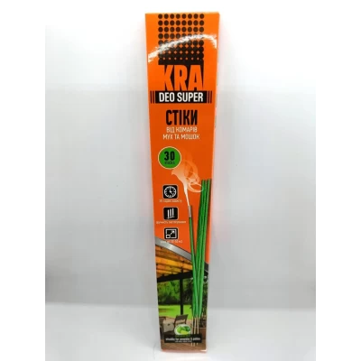 Стики от комаров KRA DEO SUPER с ароматом лайма 30 шт