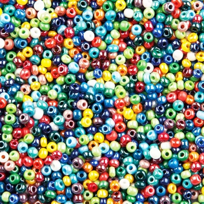 Бисер 450 грамм КРУПНЫЙ 6/0 набор всех цветов 67шт
