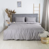 Комплект постельного белья Евро ранфорс VILUTA 90 Satin Stripe	