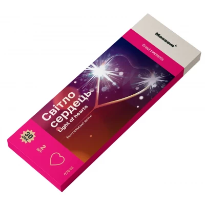 Бенгальские огни Премиум сердце 18 см (45 сек) Maxsem