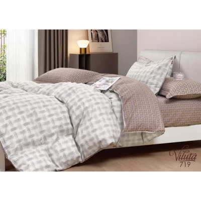 Комплект постельного белья Евро Viluta Сатин Twill 719