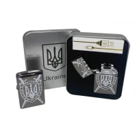 Дуговая электроимпульсная USB зажигалка ⚡️ Украина (металлическая коробка) HL-446-Black