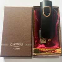 USB ⚡️ Зажигалка FASHION в подарочной упаковке (Спираль накаливания) USB-95 black