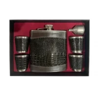 Подарочный набор фляга 18 унций + 4 рюмки по 70 мл + воронка TZ-41