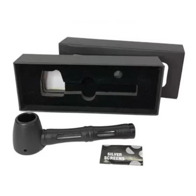 Металлическая курительная трубка с сетками в подарочной коробке 