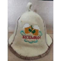 Шапка для бани, сауны толстая (2-я толщина) войлочная (100% шерсть)
