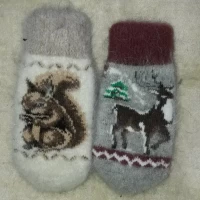 Варежки подросток из 100% шерсти , в ассортименте