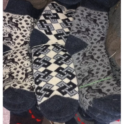 Носки мужские шерстяные, теплые (100%шерсть) размер 23-25