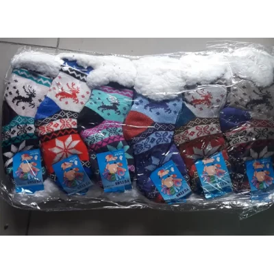 Носки подростковые вязаные с тормозами, внутри мех, размер 31-35;27-31 Носки подростковые вязаные с тормозами, внутри мех, размер 31-35;27-31