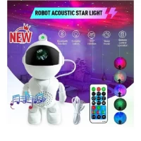 Ночник проектор звездного неба с колонкой Robot Astronaut