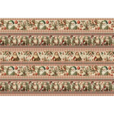 Новогодняя бумага для упаковки "Санта", 5 шт/уп