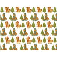 Новогодняя бумага для упаковки "Символ года", 5 шт/уп