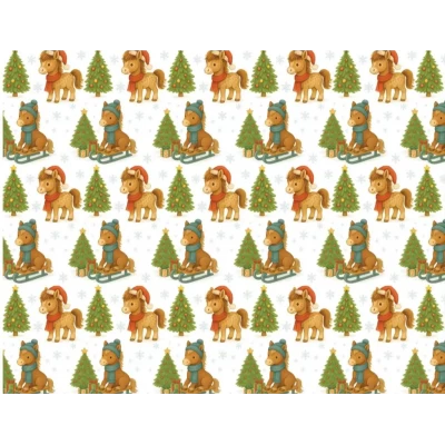 Новогодняя бумага для упаковки "Символ года", 5 шт/уп