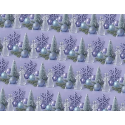 Бумага для упаковки новогодних подарков "Ёлочные игрушки", 5 шт/уп