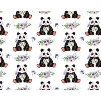 Подарочная бумага для упаковки "Панда", 5 шт/уп