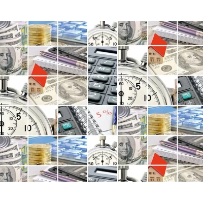 Подарочная бумага для упаковки "Финансы", 5 шт/уп