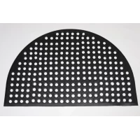 Коврик придверный 8449  резиновый соты 60x90 "Индия" полукруглый