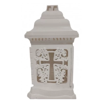 Лампадка Капличка квадратная белая на 36 часов