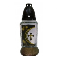 Лампадка стеклянная на 36 часов "Пам'ятаємо"