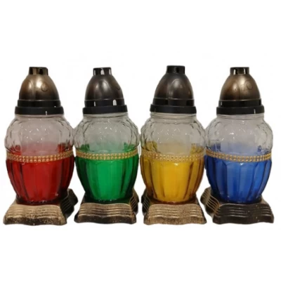 Лампадка стеклянная на 36 часов "Амфора микс"