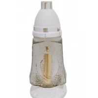 Лампадка стеклянная на 36 часов "Свеча" прозрачная Лампадка стеклянная на 36 часов "Свеча" прозрачная