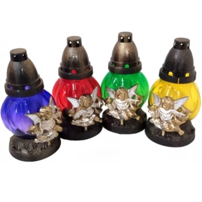 Лампадка стеклянная на 24 часа "Ангел с голубями"