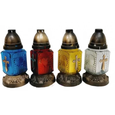 Лампадка стеклянная на 24 часов "Квадрат микс"