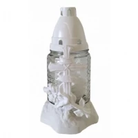 Лампадка стеклянная на 18 часов "Крест белый" Лампадка стеклянная на 18 часов "Крест белый"