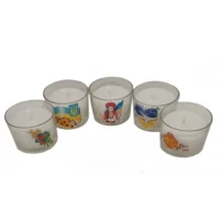 Cвеча-стакан с патриотичным рисунком