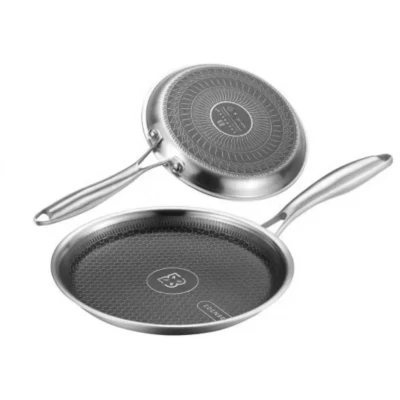 Сковорода блинная 24 см Edenberg EB-13053, Текстурированная Нержавеющая Сталь (Сотовый)