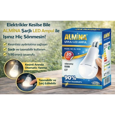 Фонарь - Лампа ALMINA 35W DL 035 аккумуляторная, встроенный аккумулятор (1500mAh) (6 часов работы) Фонарь - Лампа ALMINA 35W DL 035 аккумуляторная, встроенный аккумулятор (1500mAh) (6 часов работы)